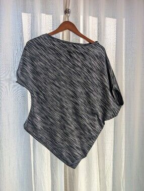 Asymmetrical Black & Gray Women’s Top
